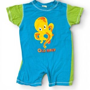Vintage Old Navy Baby octopus One Piece Button Piece 18-24m summer